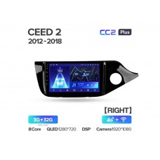 Магнитола Teyes CC2 Plus 3-32 Kia CEED 2 JD правый руль 2012-2018 9.0"