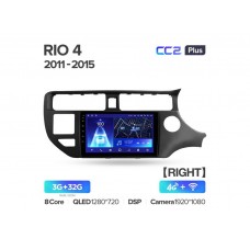 Магнитола Teyes CC2 Plus 3-32 Kia RIO 4 K3 правый руль 2011-2015 9.0"