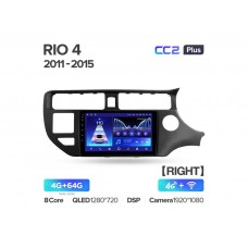 Магнитола Teyes CC2 Plus 4-64 Kia RIO 4 K3 правый руль 2011-2015 9.0"