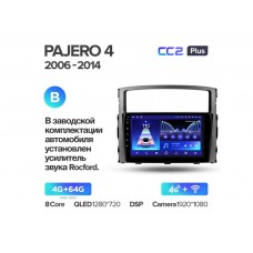 Магнитола Teyes CC2 Plus 4-64 Mitsubishi Pajero 4 V80 V90 2006-2014 9.0" (B)