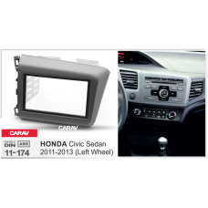 ПЕРЕХОДНАЯ РАМКА ДЛЯ УСТАНОВКИ АВТОМАГНИТОЛЫ CARAV 11-174: 2 DIN / 173 x 98 mm / 178 x 102 mm / HONDA Civic 2011-2013