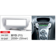 ПЕРЕХОДНАЯ РАМКА ДЛЯ УСТАНОВКИ АВТОМАГНИТОЛЫ CARAV 11-247: 1 DIN / 173 x 48 mm / BYD F0 2008-2015 