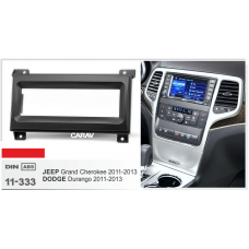 ПЕРЕХОДНАЯ РАМКА ДЛЯ УСТАНОВКИ АВТОМАГНИТОЛЫ CARAV 11-333: 1 DIN / 173 x 50 mm / JEEP Grand Cherokee 2011-2013 / DODGE Durango 2011-2013