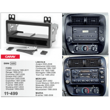 ПЕРЕХОДНАЯ РАМКА ДЛЯ УСТАНОВКИ АВТОМАГНИТОЛЫ CARAV 11-499: 1 DIN / 182 x 53 mm / FORD Ranger 1995-2012; Escape 2001-2007; Expedition 1997-2006; Explorer 1995-2005; F-150; F-250/350 / MAZDA B-series 1995-2006 