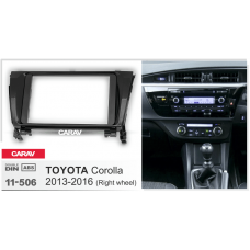 ПЕРЕХОДНАЯ РАМКА ДЛЯ УСТАНОВКИ АВТОМАГНИТОЛЫ CARAV 11-506: 2 DIN / 173 x 98 mm / 178 x 102 mm / TOYOTA Corolla 2013-2016 