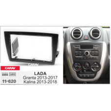 ПЕРЕХОДНАЯ РАМКА ДЛЯ УСТАНОВКИ АВТОМАГНИТОЛЫ CARAV 11-620: 2 DIN / 173 x 98 mm / LADA Granta 2013-2017, Kalina 2013-2018 