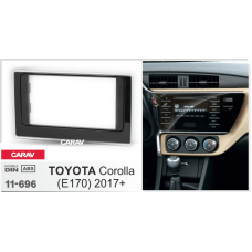 ПЕРЕХОДНАЯ РАМКА ДЛЯ УСТАНОВКИ АВТОМАГНИТОЛЫ CARAV 11-696: 2 DIN / 173 x 98 mm / 178 x 102 mm / TOYOTA Corolla (E170) 2017+ 