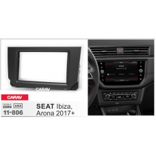 ПЕРЕХОДНАЯ РАМКА ДЛЯ УСТАНОВКИ АВТОМАГНИТОЛЫ CARAV 11-806: 2 DIN / 173 x 98 mm / 178 x 102 mm / SEAT Ibiza, Arona 2017+ 