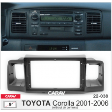 ПЕРЕХОДНАЯ РАМКА ДЛЯ УСТАНОВКИ АВТОМАГНИТОЛЫ CARAV 22-038: 9" / 230:220 x 130 mm / TOYOTA Corolla 2001-2006 