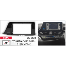 ПЕРЕХОДНАЯ РАМКА ДЛЯ УСТАНОВКИ АВТОМАГНИТОЛЫ CARAV 22-238: 9" / 230:220 x 130 mm / TOYOTA C-HR 2016+ 