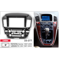 ПЕРЕХОДНАЯ РАМКА ДЛЯ УСТАНОВКИ АВТОМАГНИТОЛЫ CARAV 22-277: 9" / 230:220 x 130 mm / TOYOTA Harrier 1997-2003 / LEXUS RX 300 1997-2003 