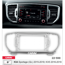 ПЕРЕХОДНАЯ РАМКА ДЛЯ УСТАНОВКИ АВТОМАГНИТОЛЫ CARAV 22-599: 9" / 230:220 x 130 mm / KIA Sportage (QL) 2015-2018; KX5 2016-2018