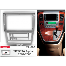 ПЕРЕХОДНАЯ РАМКА ДЛЯ УСТАНОВКИ АВТОМАГНИТОЛЫ CARAV 22-605: 9" / 230:220 x 130 mm / TOYOTA Alphard 2002-2005