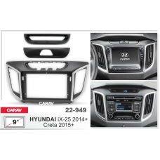 ПЕРЕХОДНАЯ РАМКА ДЛЯ УСТАНОВКИ АВТОМАГНИТОЛЫ CARAV 22-949: 9" / 230:220 x 130 mm / HYUNDAI iX-25 2014+; Creta 2015+ 