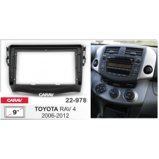 ПЕРЕХОДНАЯ РАМКА ДЛЯ УСТАНОВКИ АВТОМАГНИТОЛЫ CARAV 22-978: 9" / 230:220 x 130 mm / TOYOTA RAV 4 2006-2012