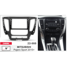 ПЕРЕХОДНАЯ РАМКА ДЛЯ УСТАНОВКИ АВТОМАГНИТОЛЫ CARAV 22-988: 9" / 230:220 x 130 mm / MITSUBISHI Pajero Sport 2015+ 